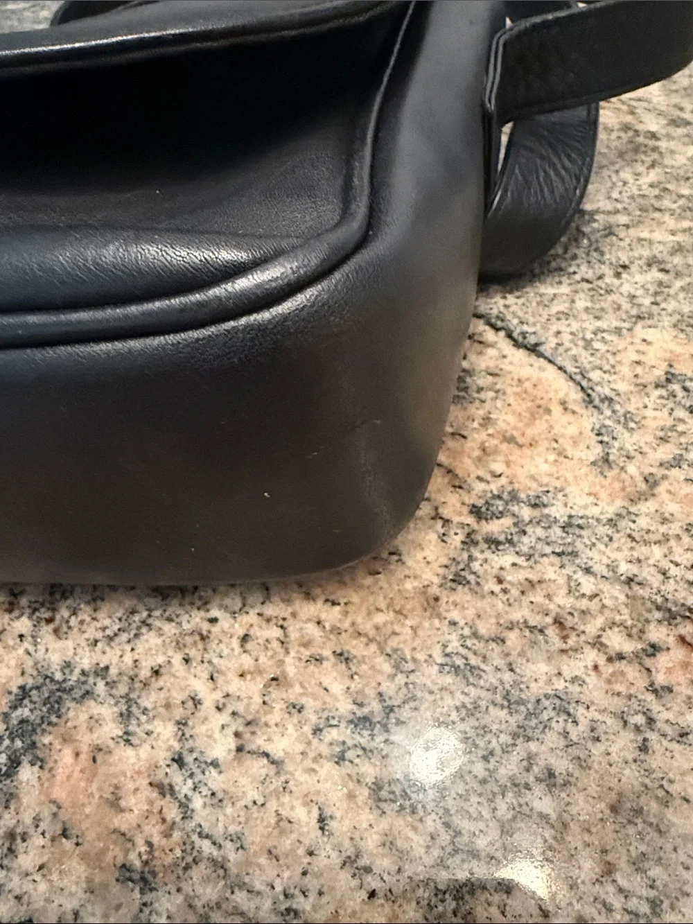 Paloma Picasso Black Leather Bag